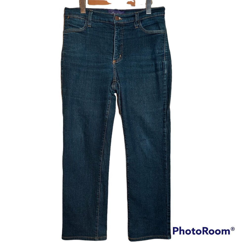 NYDJ High Rise Straight Leg Denim - Size 8P